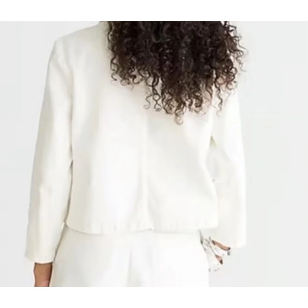 J. Crew Women's Ivory Blazer with Gold Buttons